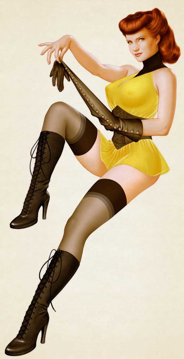 Jean cites the works of noted pin-up artist Alberto Vargas as 